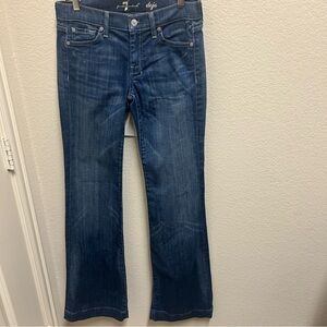 7 For All Mankind Dojo Dark Blue Flare Jeans